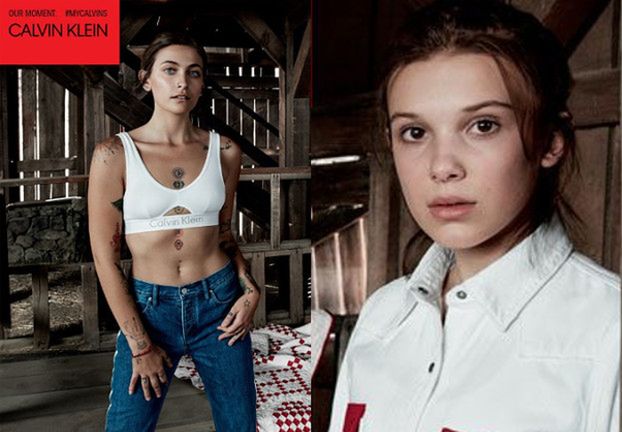 Paris Jackson i Millie Bobby Brown w kampanii Calvin Klein