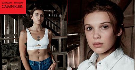 Paris Jackson i Millie Bobby Brown w kampanii Calvin Klein