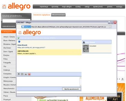 Live Chat z obsługą Allegro 1