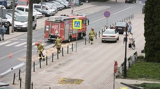 Zderzenie audi i BMW w Krasnymstawie. Utrudnienia na ulicy Okrzei