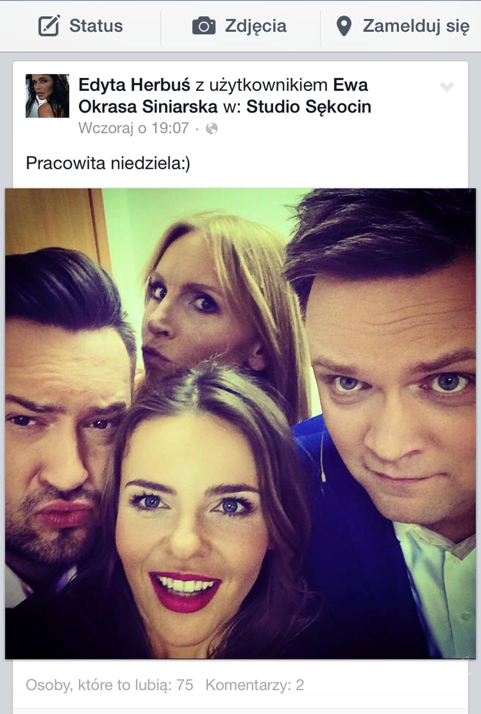 Edyta Herbuś, Marcin Prokop i Szymon Hołownia