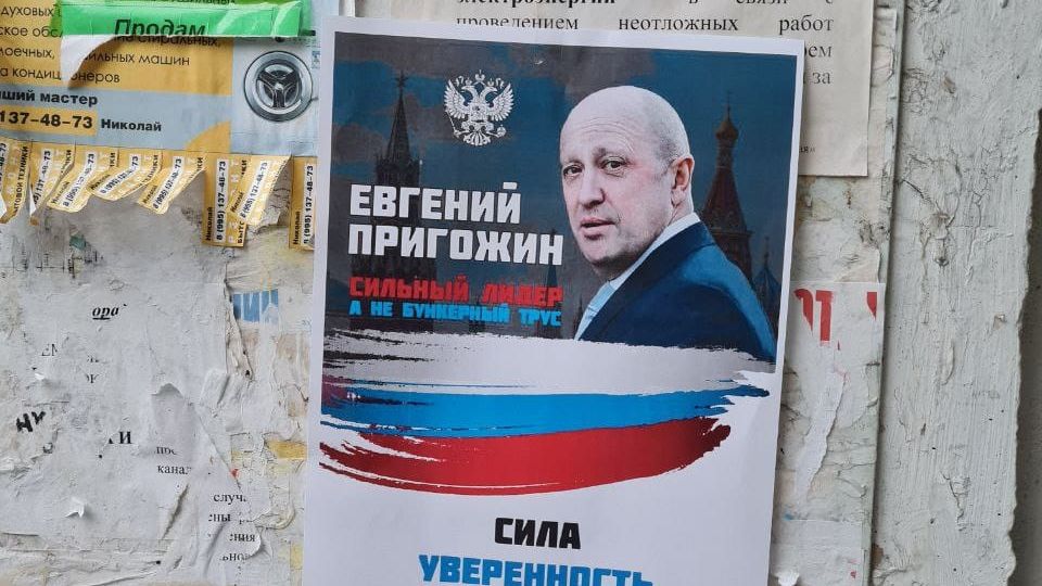 Czyżby Jewgienij Prigożyn miał ambicje do rządzenia Rosją? Tak to wygląda na plakacie