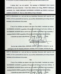 Testament Michaela Jacksona