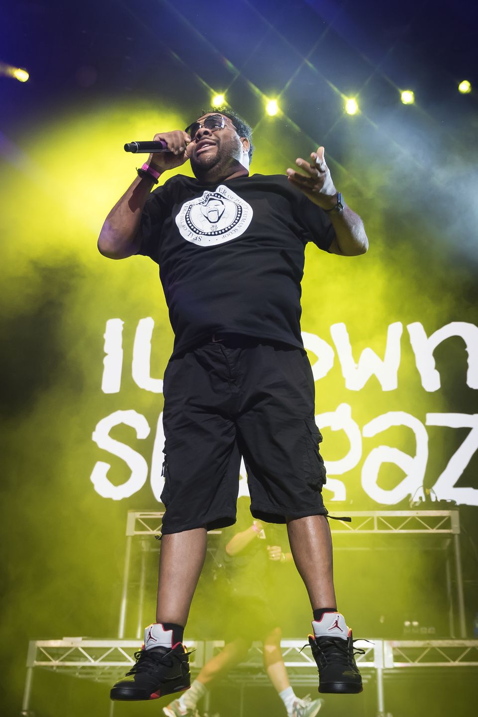 MELBOURNE, AUSTRALIA - NOVEMBER 10: Fatman Scoop performs during Fridayz Live '23 at Rod Laver Arena on November 10, 2023 in Melbourne, Australia. (Photo by Naomi Rahim/WireImage)