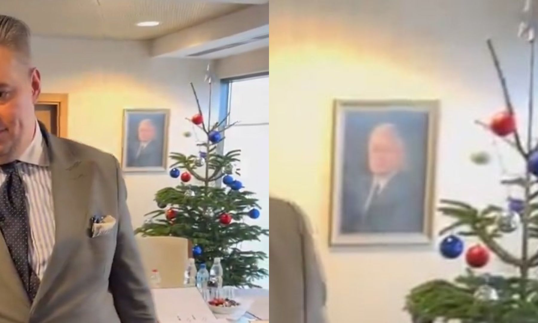 Portret Kaczyńskiego w TVP. Zdjęcia z siedziby obiegają Internet