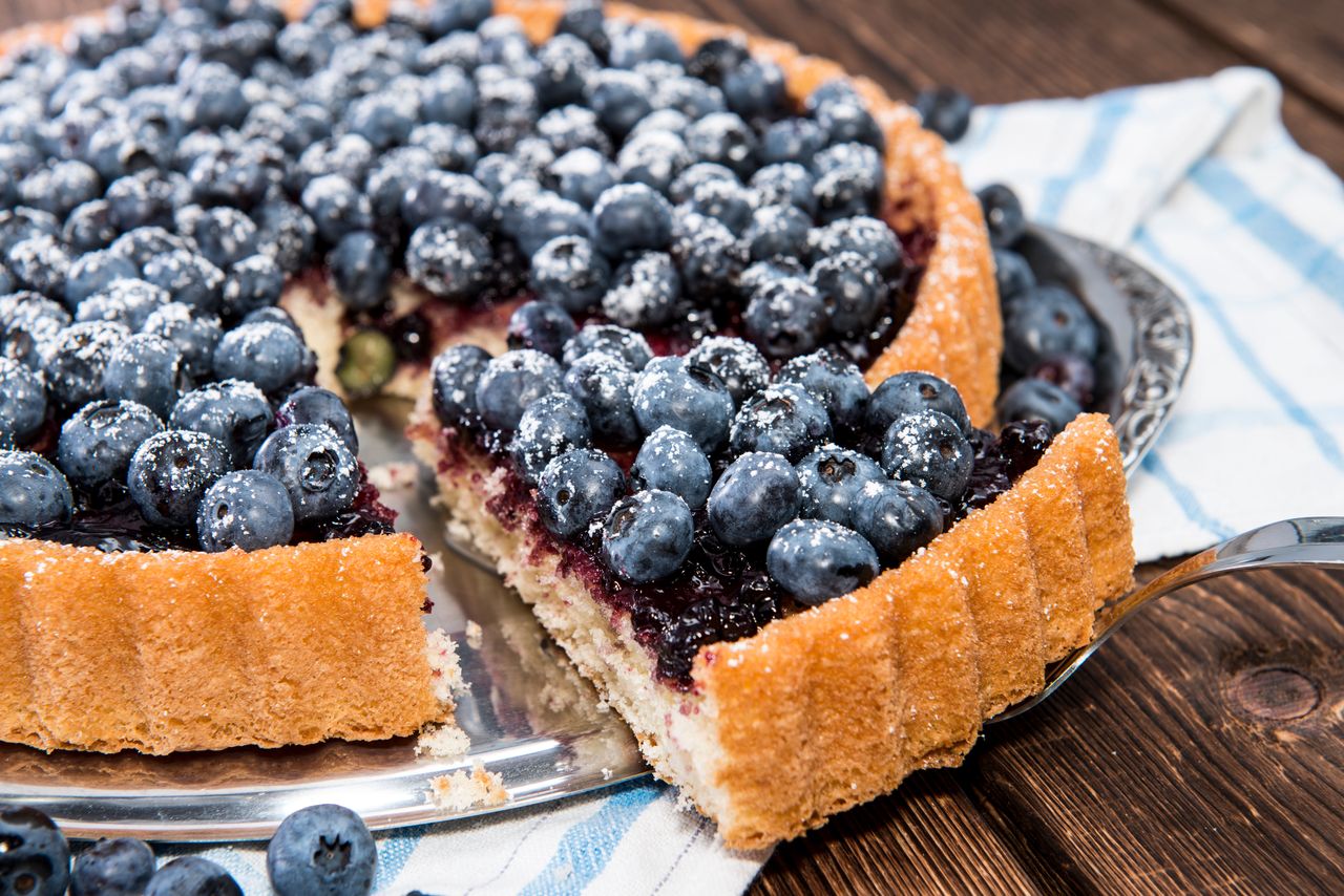 Pyszna tarta z borówkami i serkiem ricotta