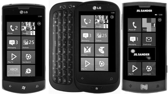 LG z Windows Phone: Optimus 7, Quantum, Jil Sander