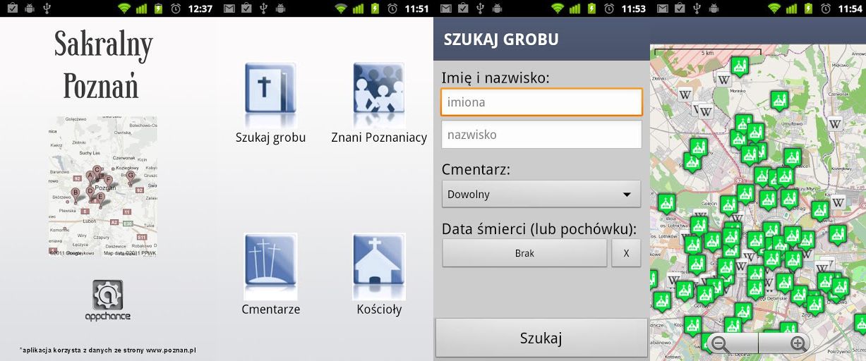 Mobilne wyszukiwanie grobów w Poznaniu