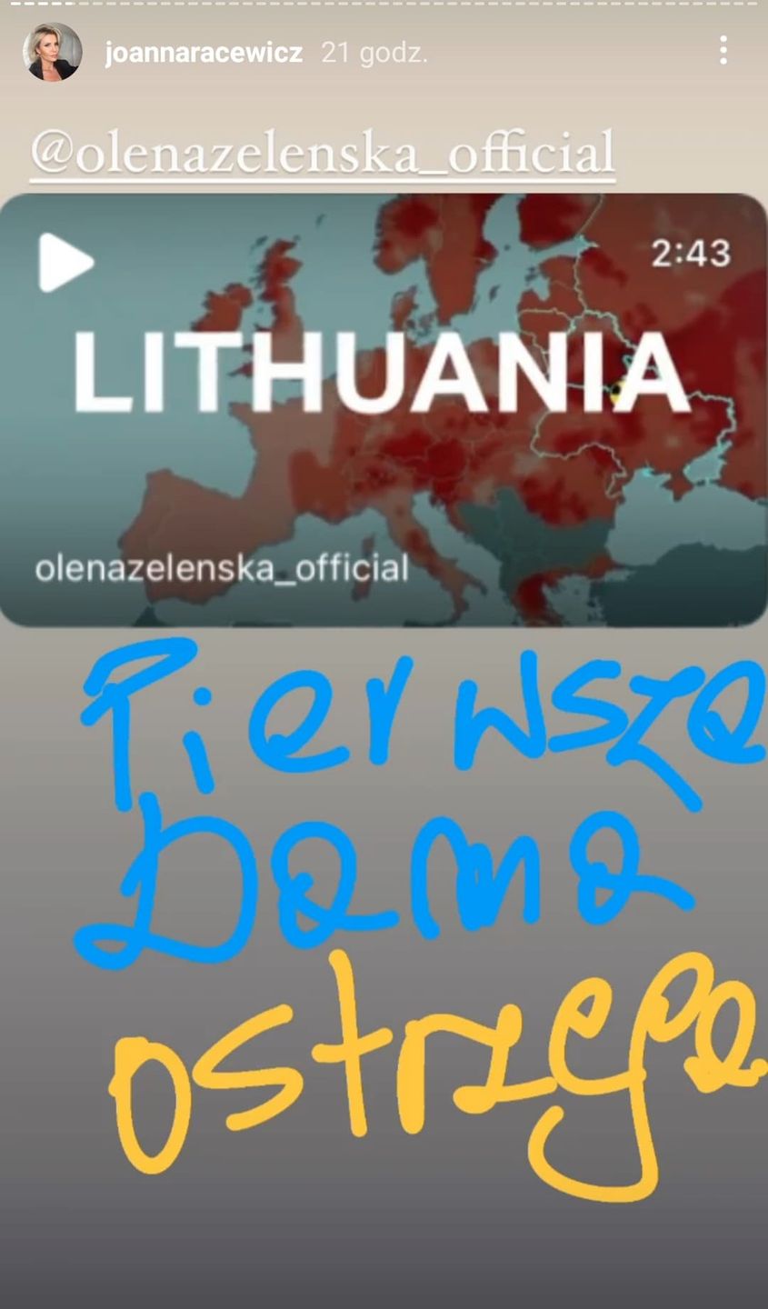 Joanna Racewicz przekazuje ostrzeżenie od Ołeny Zełenskiej