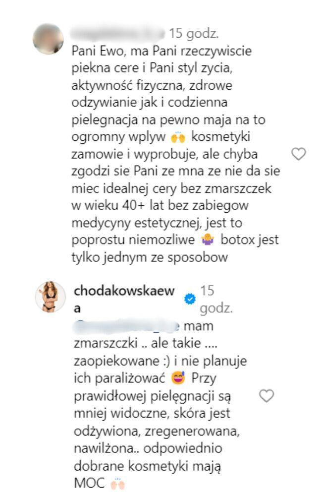 Ewa Chodakowska w komentarzach