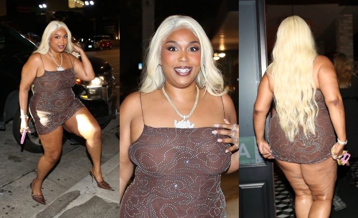 Lizzo w ultrakrótkiej sukience pędzi na kolację