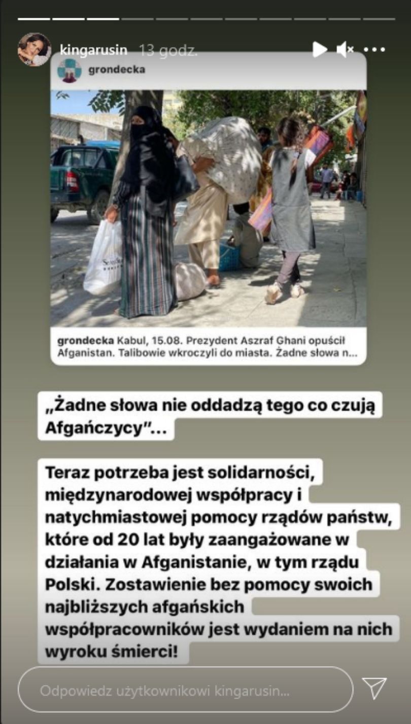 Kinga Rusin komentuje wydarzenia w Afganistanie