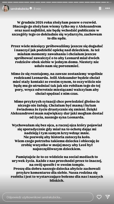 Sandra Kubicka i Baron rozwodzą się