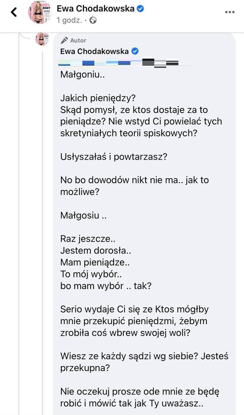 Ewa Chodakowska pod ostrzałem "foliarzy"
