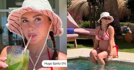 Wersow eksponuje CIĄŻOWY BRZUSZEK w fikuśnym bikini. "Najgorętszy czas w roku" (FOTO)