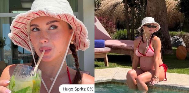 Wersow eksponuje CIĄŻOWY BRZUSZEK w fikuśnym bikini. "Najgorętszy czas w roku" (FOTO)