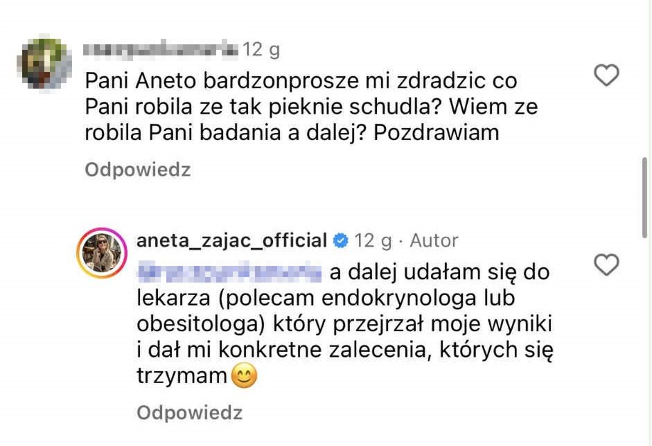 Aneta Zając ujawnia, jak schudła