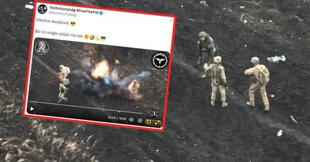 Rosyjscy żołdacy stali na środku drogi. Chwilę potem nadleciał dron