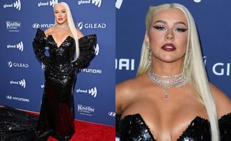Wymalowana Christina Aguilera odsłania swoje walory w odważnej sukni na gali GLAAD (ZDJĘCIA)