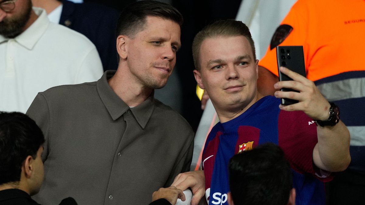 Wojciech Szczęsny na meczu FC Barcelony