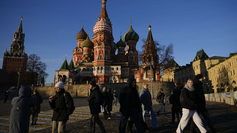 Temporary
People walk on the Red square next to St. Basil's Cathedral and the Spasskaya tower of the Kremlin on a sunny day in Moscow, Russia, Tuesday, Nov. 26, 2024. (AP Photo/Pavel Bednyakov)
Pavel Bednyakov