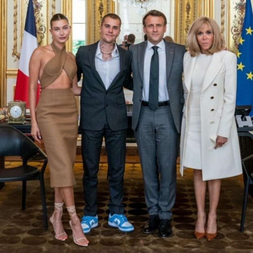 Irena Kamińska-Radomska miażdży stylizacje Justina i Hailey Bieberów na spotkaniu z Emmanuelem Macronem