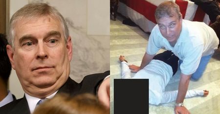 Ujawniono szczegóły fotografii, na której Andrzej klęczy nad kobietą. Miała zostać wykonana w APARTAMENCIE EPSTEINA. "Nie mówił prawdy"