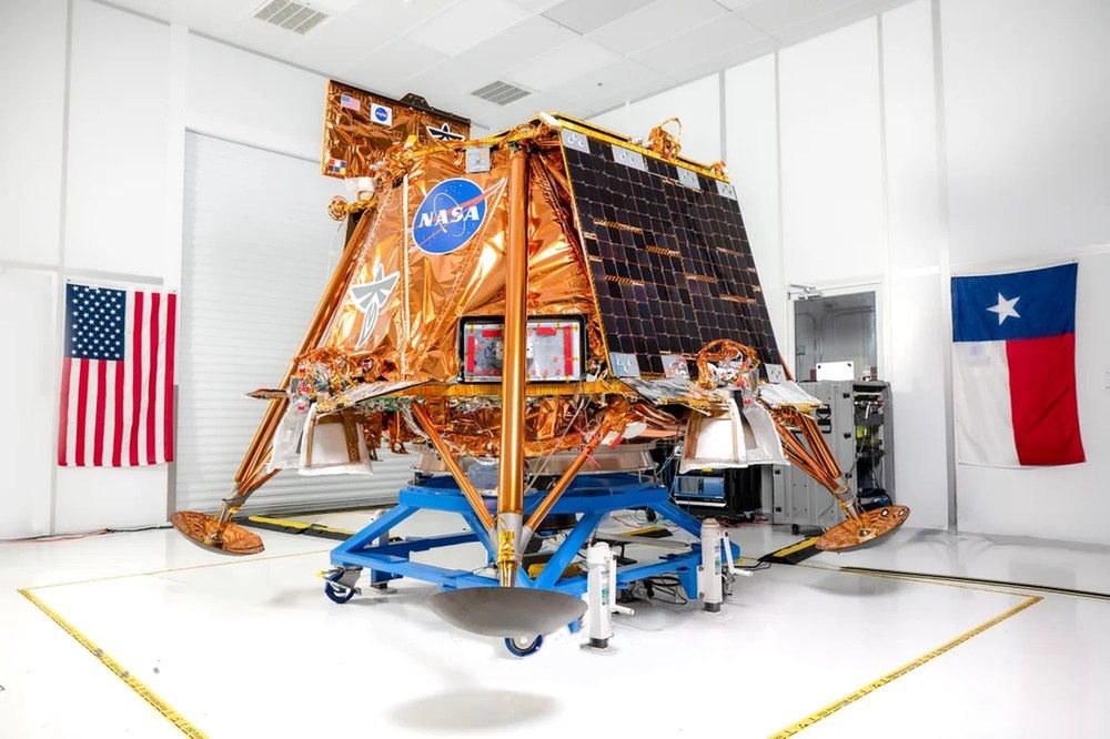 The Blue Ghost lander built by Firefly Aerospace, which carries ten different scientific instruments.