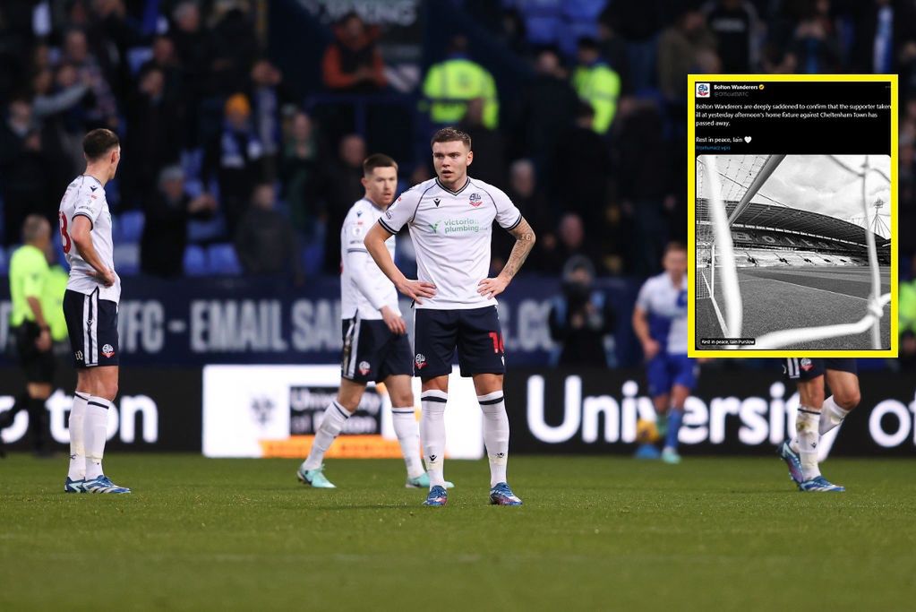 Fan's fatal cardiac arrest disrupts Bolton Wanderers match, club to honor memory