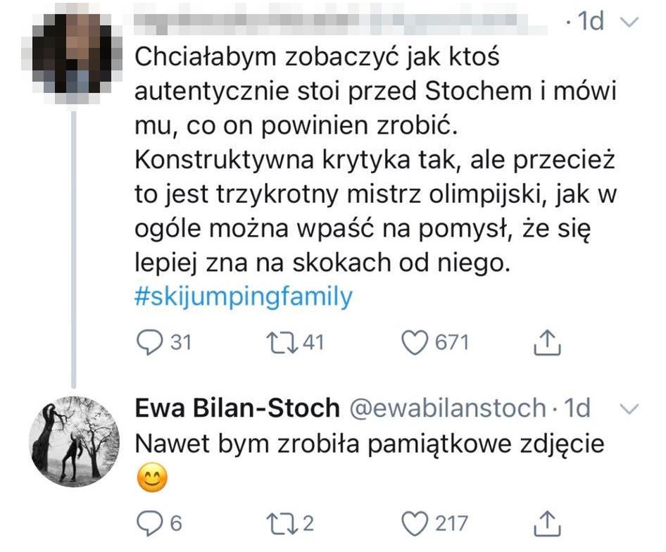 Ewa Bilan-Stoch walczy z krytykami męża