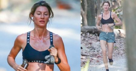 41-letnia Gisele Bundchen prezentuje UMIĘŚNIONY BRZUCH, uprawiając jogging podczas urlopu w Kostaryce (ZDJĘCIA)