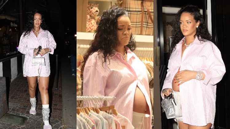 Rihanna buszuje po sklepie w piżamie