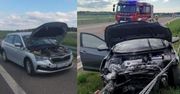 Zderzenie dwóch osobówek na S19. Jedna osoba trafiła do szpitala