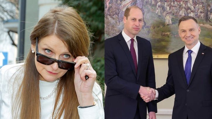 Irena Kamińska-Radomska SUROWO ocenia głęboki ukłon Andrzeja Dudy podczas pożegnania z Williamem