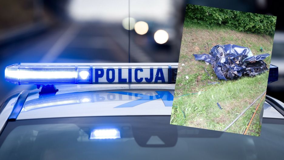 Zdjęcie w miejsca wypadku (Fot. Powiat Krakowski 112)