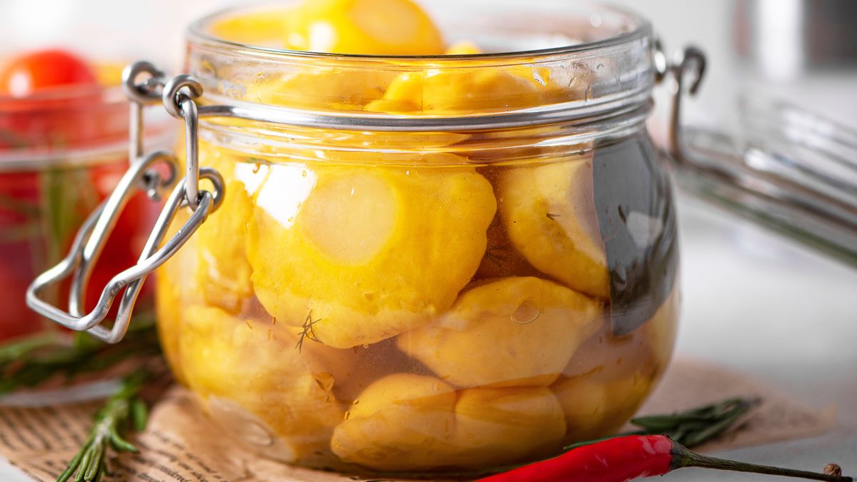 Marynowane patisony w słoiczku