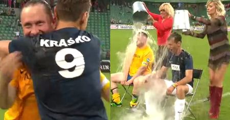 Kraśko i Durczok oblani wodą z lodem!