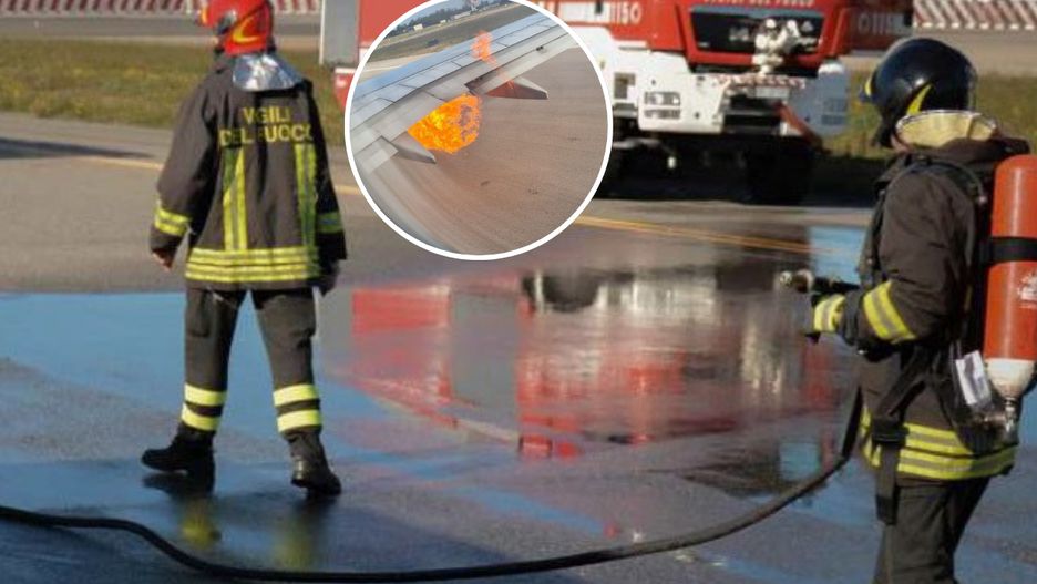 Chwile grozy na włoskim lotnisku