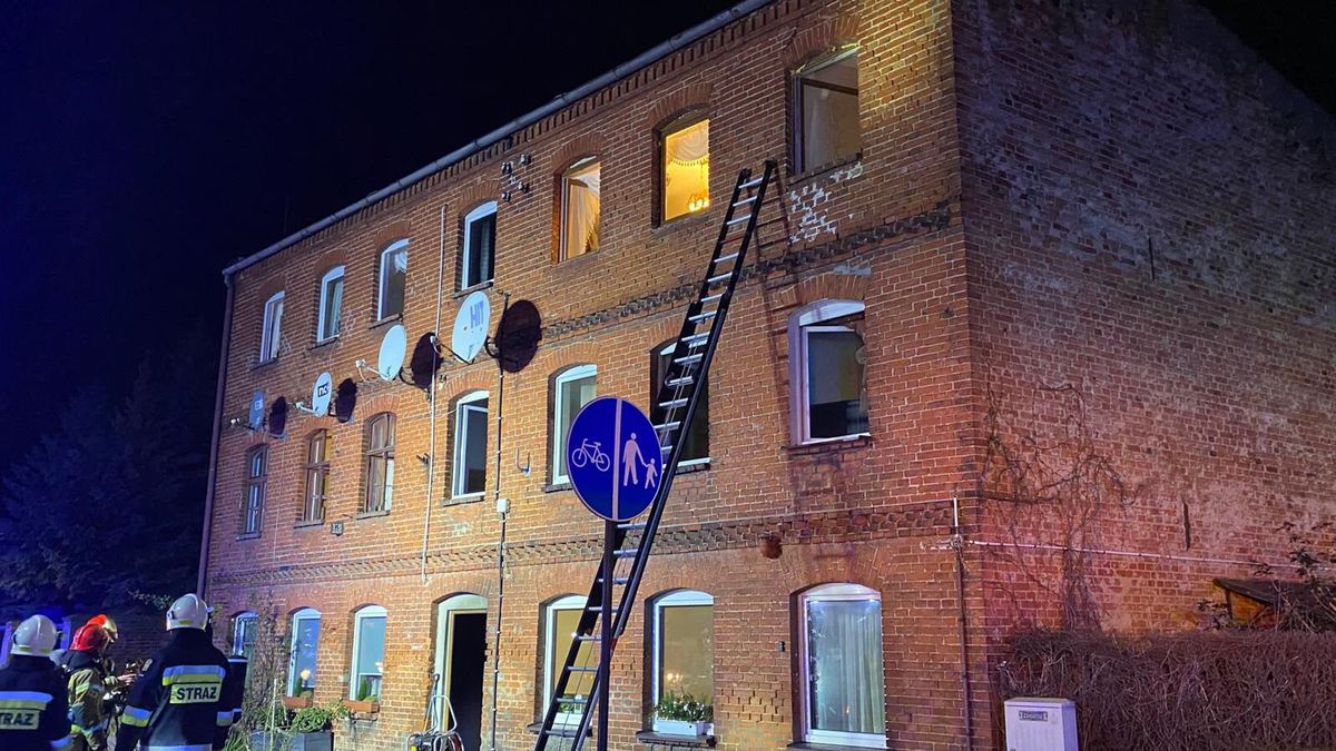 Pożar kamienicy w Stargardzie Gdańskim