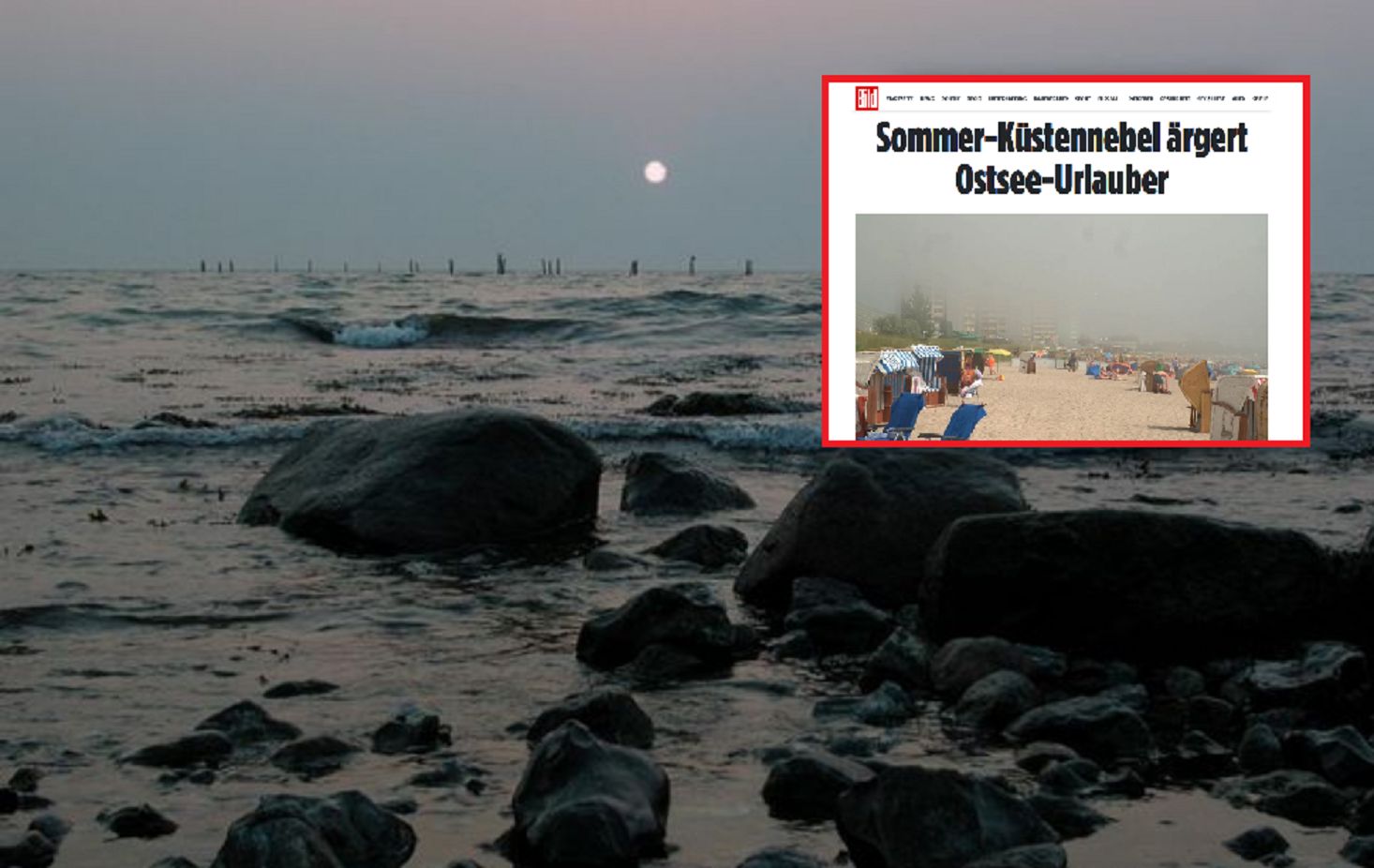 Gęsta mgła spowiła wyspę Fehmarn na Bałtyku