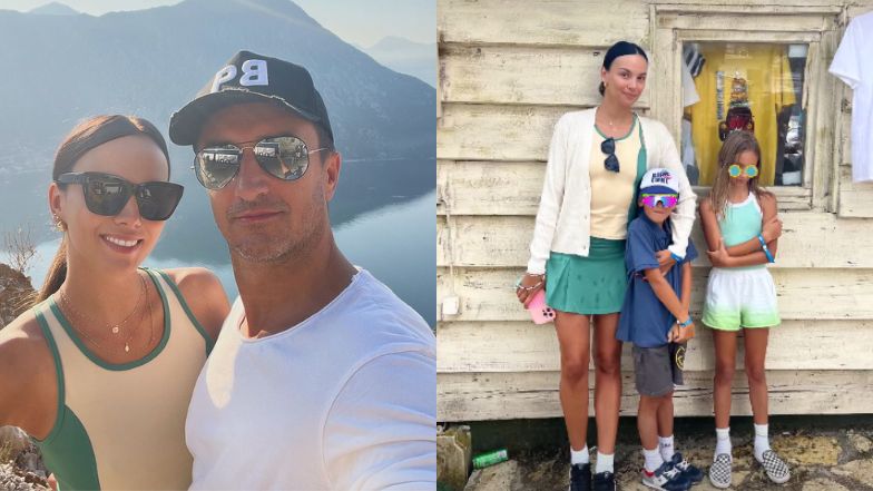 Paulina Krupińska z mężem i dziećmi.