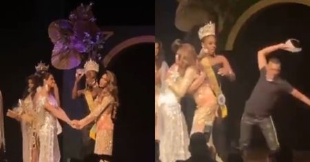 Skandal na wyborach miss w Brazylii. Mąż przegranej wbiegł na scenę! (WIDEO)