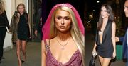 Mediolański pokaz Versace: różowa Paris Hilton, szykowna Kate Moss, wydekoltowana Emily Ratajkowski... (ZDJĘCIA)