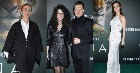 Garstka gwiazd na koncercie zapowiadającym serial: elegancka Katarzyna Zielińska, Jakub Tolak z żoną i Maja Ostaszewska w bieli