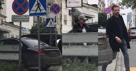 Anna Mucha z Marcelem parkują na przejściu dla pieszych (WIDEO)
