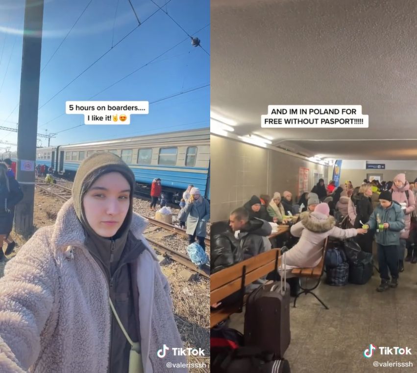 Ukraińska tiktokerka przyjechała do Warszawy! Dokumentowała swoją podróż przez granicę 