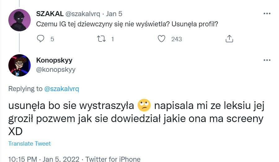 Konopski - jak Leksiu zareagował na film?