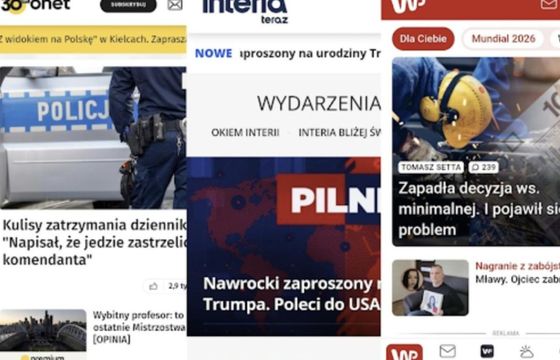 Polskie portale w globalnej elicie. Onet, WP i Interia w TOP50 serwisów newsowych