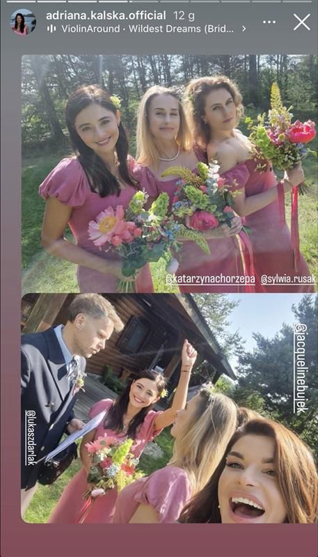 Adriana Kalska pokazała kadry z wesela