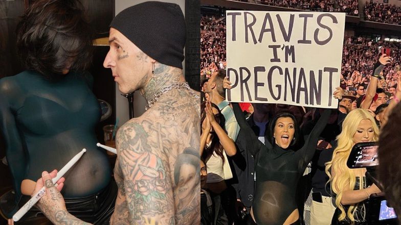 Kourtney Kardashian eksponuje CIĄŻOWE KRĄGŁOŚCI na wspólnej sesji z Travisem Barkerem (FOTO)